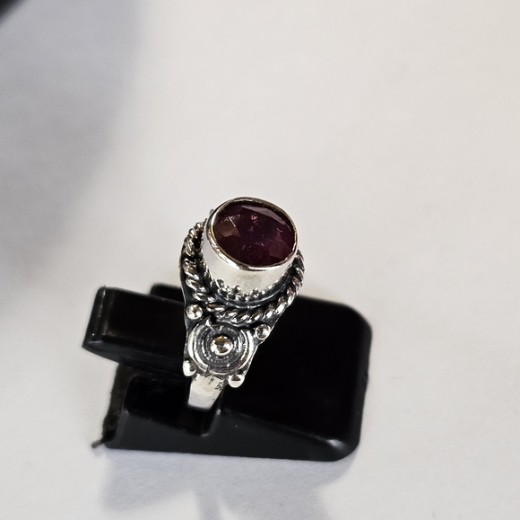 Bali Legacy Niassa Ruby Solitaire Sterling Silver Ring Size 8 ❤️ - Picture 9 of 12